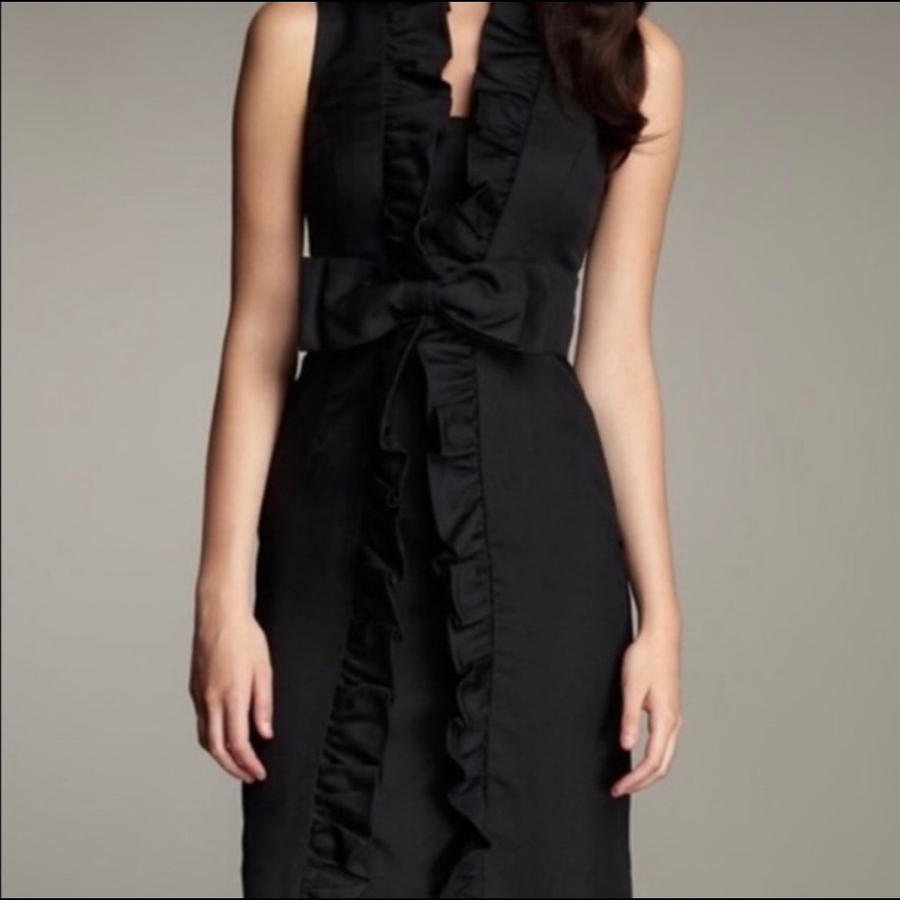 Milly Black Ruffle Dress Size 0